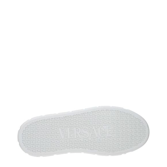 Versace White Leather Low Top Men\'s Sneakers